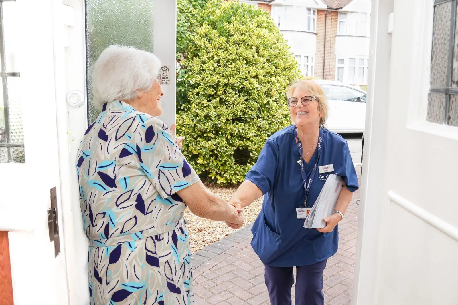 A Gardiner's carer at a long-term client's home in Burghfield or Mortimer